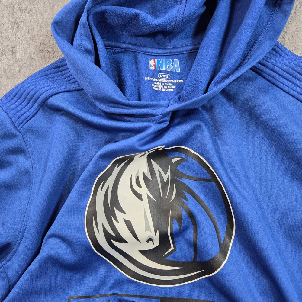 Dallas Mavericks Performance Hoodie Mens Large Blue NBA Sweatshirt Basketball - Picture 2 of 9